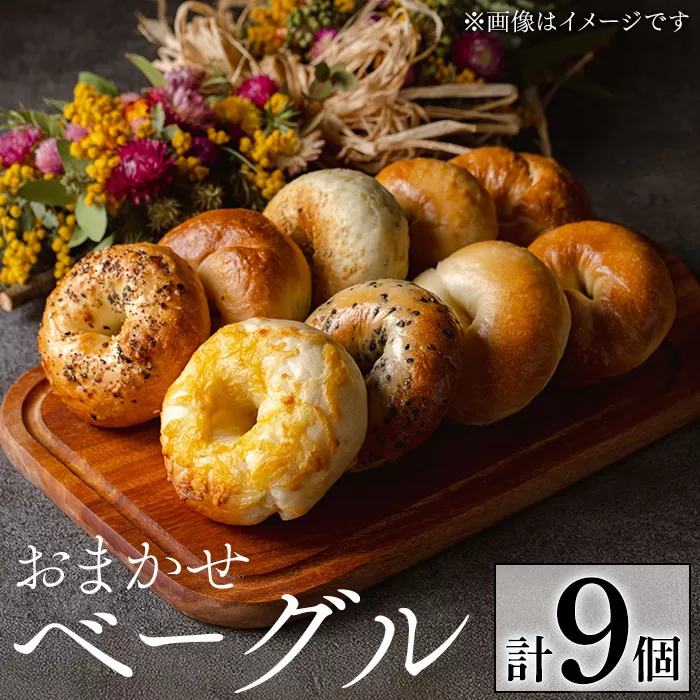 a1098 おまかせベーグルセット(計9個)【bagel cafe sonnet】姶良市 パン ベーグル 冷凍パン 詰め合わせ 個包装 冷凍