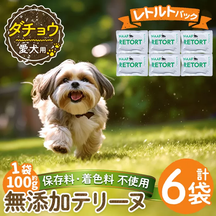 a1090-C ＜保存料・着色料 不使用＞愛犬用無添加テリーヌ レトルトパック ダチョウテリーヌ6袋(1袋約100g・合計約600g)【Nフードサービス】姶良市 ダチョウ テリーヌ 犬 ドッグ ペット フード エサ レトルト おやつ ごはん ご飯 間食 ご褒美