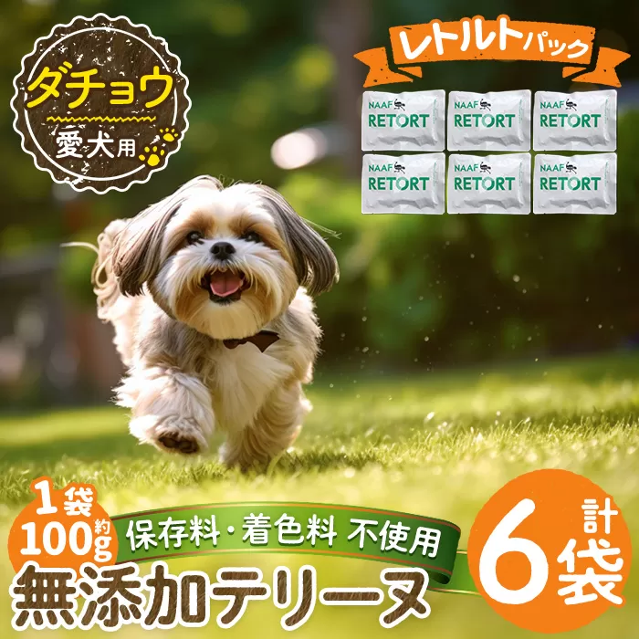 a1090-C ＜保存料・着色料 不使用＞愛犬用無添加テリーヌ レトルトパック ダチョウテリーヌ6袋(1袋約100g・合計約600g)【Nフードサービス】姶良市 ダチョウ テリーヌ 犬 ドッグ ペット フード エサ レトルト おやつ ごはん ご飯 間食 ご褒美