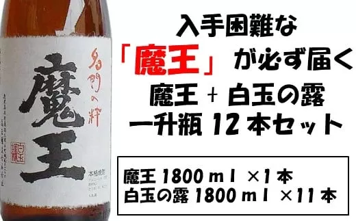 No.10001-1 【幻の魔王と伝統の白玉の露】白玉醸造の銘酒12本セット