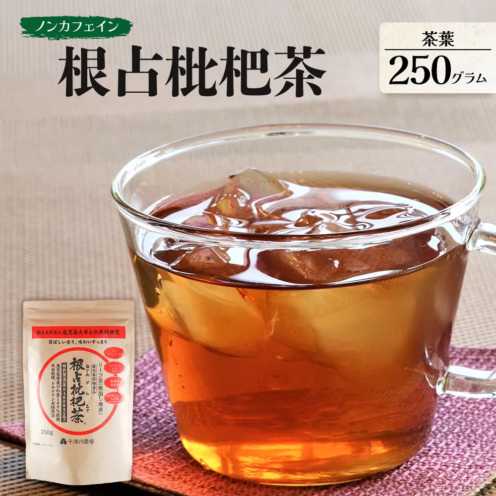 根占枇杷茶 徳用茶葉  1袋（250g入）煮出し用 TO-18-NP | ねじめ びわ茶 国産 大容量 トルマリン石 焙煎 健康茶 お茶 煮だし 飲みやすい 香ばしい おいしい びわの葉 ネコポス 鹿児島県 南大隅町 十津川農場