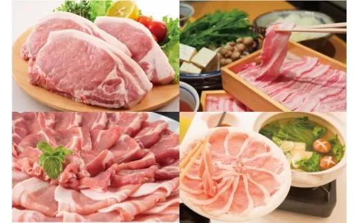鹿児島県産豚厚切りステーキ&豚4部位食べ比べわいわいセット(合計約4.4kg)