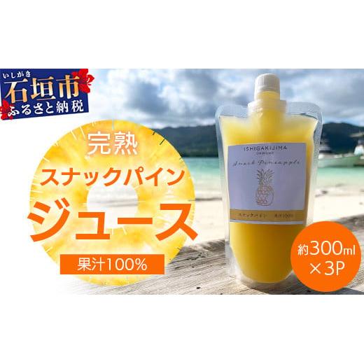 《2026年4月以降順次発送》完熟スナックパイン果汁100%!!の濃厚ジュース300ml×3パックをお届け!【 沖縄県 石垣 完熟 パイン パイナップル スナック 果汁 100% 】TF-43_R8