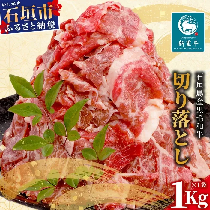 石垣島産 黒毛和牛 新里牛 多用途抜群！切落し（1kg×1）合計1kg SZ-25