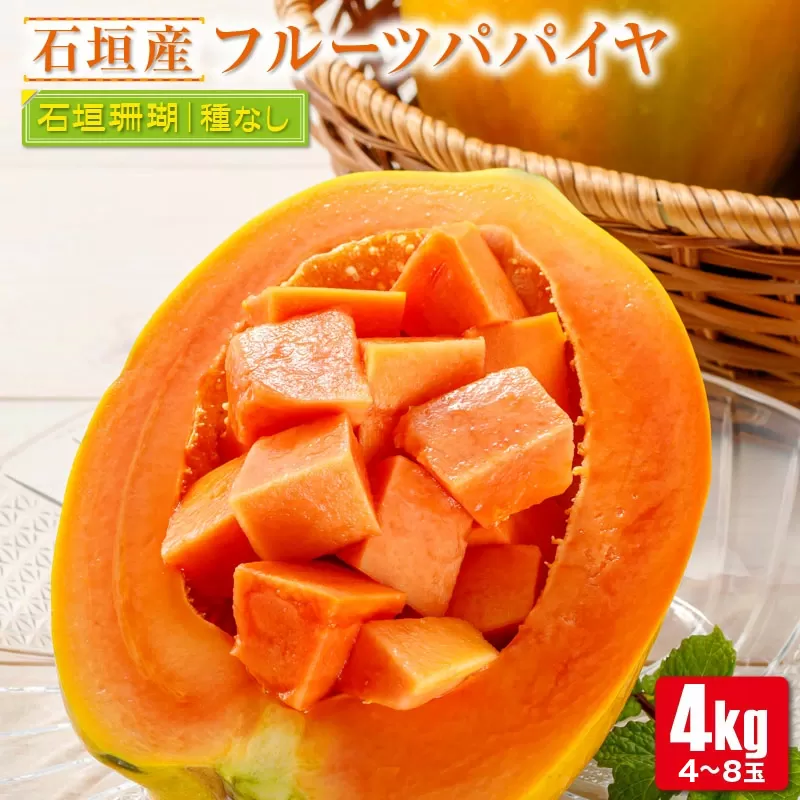 フルーツパパイヤ４kg 【 パパイヤ フルーツパパイヤ 果物 くだもの フルーツ 果実 国産  沖縄県 沖縄 石垣 石垣島 石垣市 】ZH-14