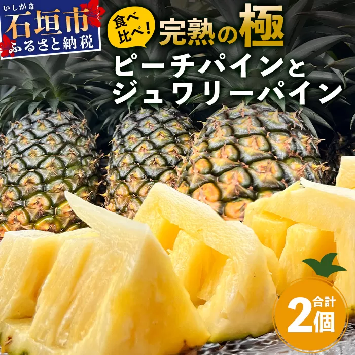 《2025年5月〜7月順次発送》【先行予約】最高糖度20度以上！？ 完熟の極 石垣島産ピーチパインとジュワリーパインの食べ比べセット【 沖縄 石垣 ジュワリー ピーチ パイン パイナップル 完熟 セット フルーツ デザート 食べ比べ 】 TF-32