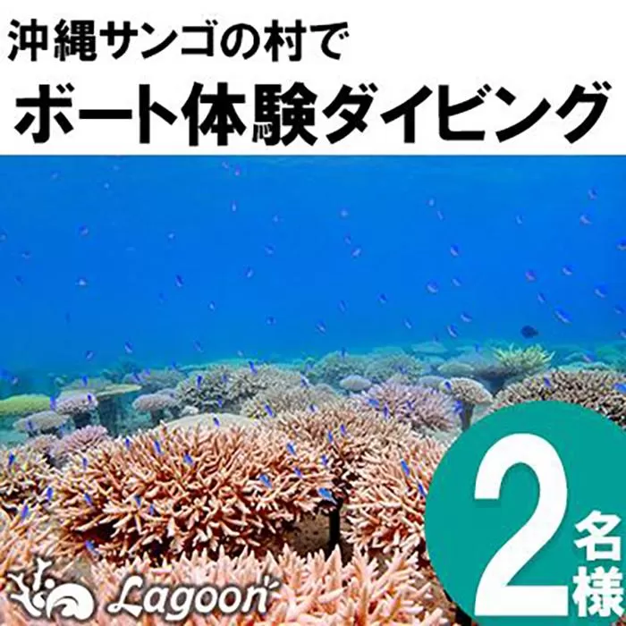 チケット ボート体験 ダイビング 2名 沖縄サンゴの村【恩納村ラグーン】