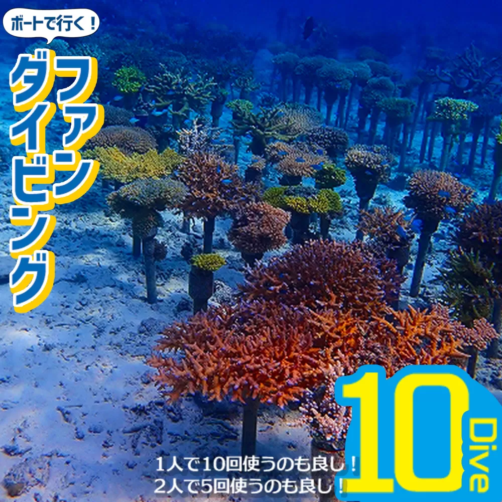 ボートで行く！ファンダイビング（10Dive）