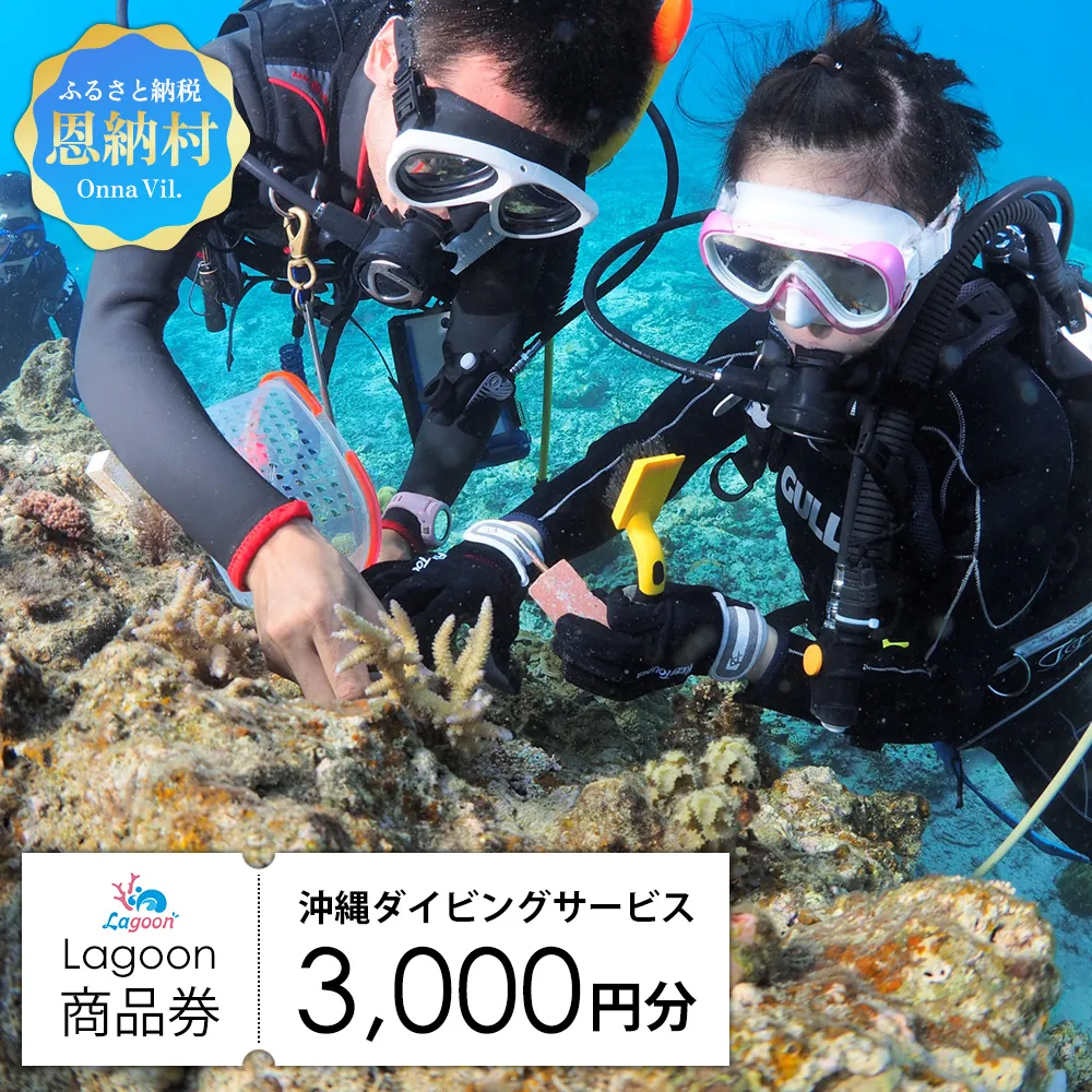 沖縄ダイビングサービス Lagoon商品券「3,000円分」
