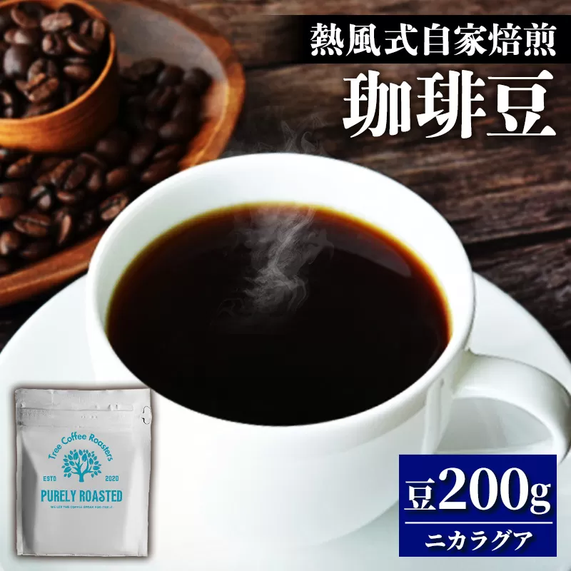 【完全受注焙煎】Tree Coffee Roasters「ニカラグア バニラレモネード ファンキー ナチュラル ハイロースト」 200g - コーヒー 豆 こだわり 自家焙煎 コーヒー豆 熱風式焙煎 本格 贈り物 おすすめ 人気 沖縄県 八重瀬町