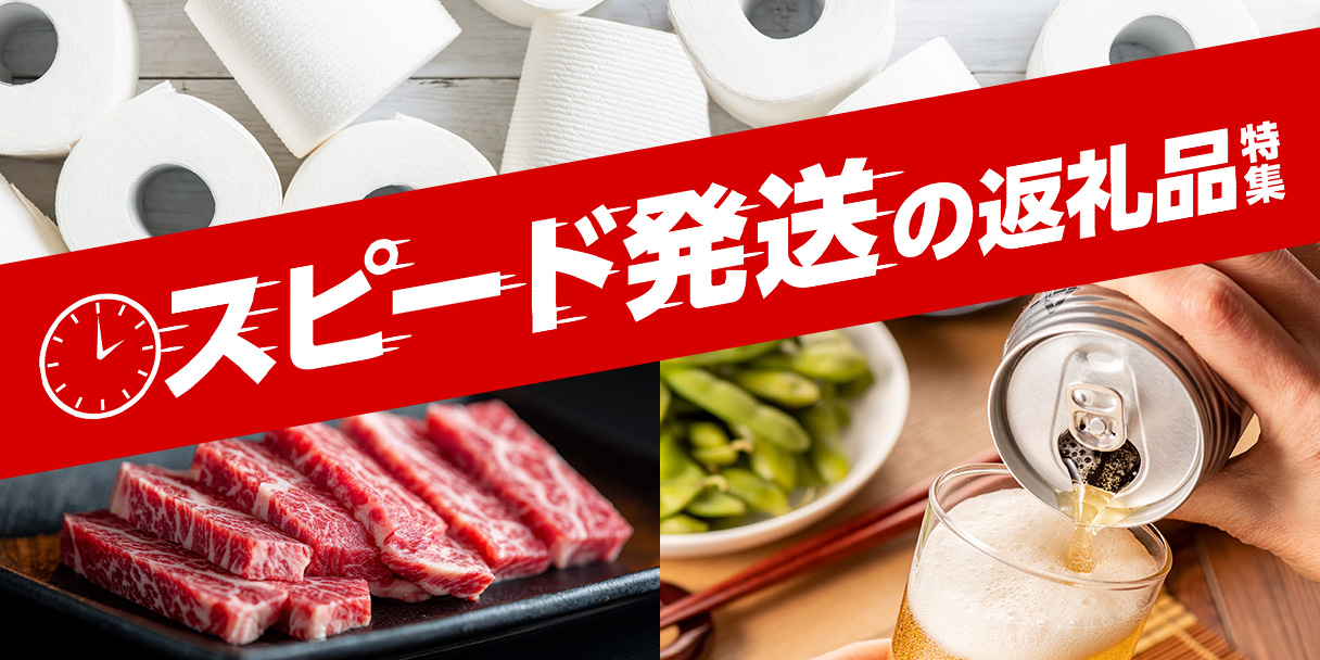 スピード発送の返礼品特集